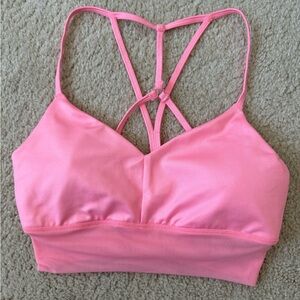 Alo Yoga Macaron Pink Sports Bra